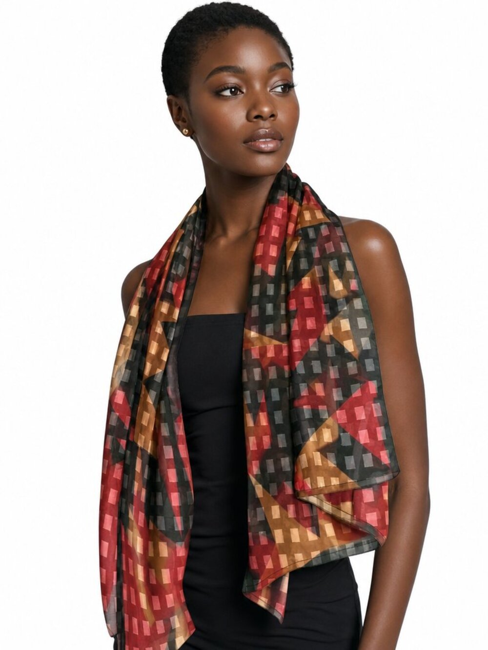 Oblong Silk-like Scarf Holiday